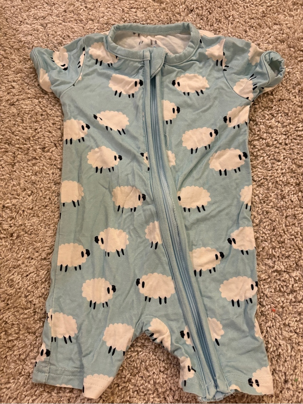 little one shop bamboo shortie sheep pajamas